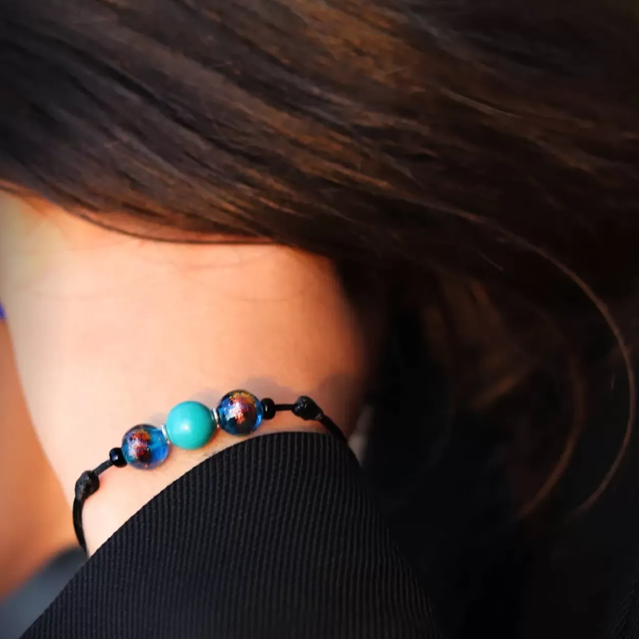 Michaël Vessière Bracelet Turquoise + Verre Made In France