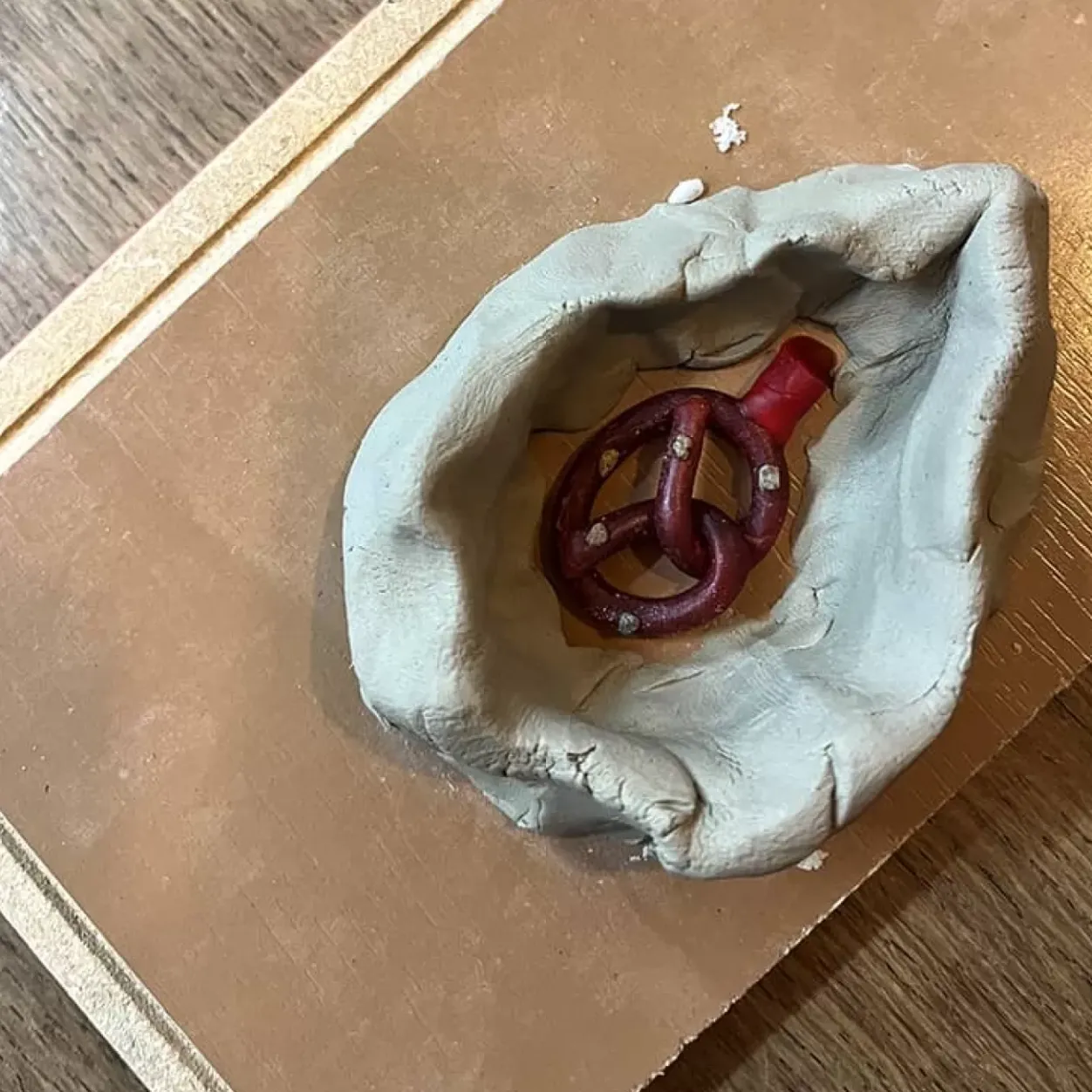 Michaël Vessière Collier Bretzel Incolore Pate De Cristal