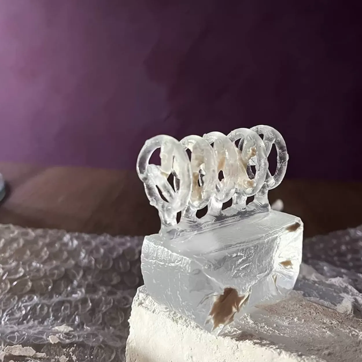 Michaël Vessière Collier Bretzel Incolore Pate De Cristal